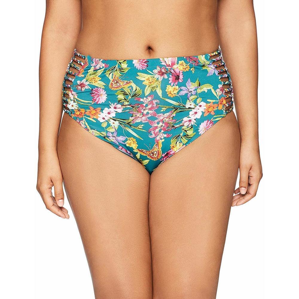 Jessica Simpson Women's Plus Size Eden Print Swim Separates Bottom 2X